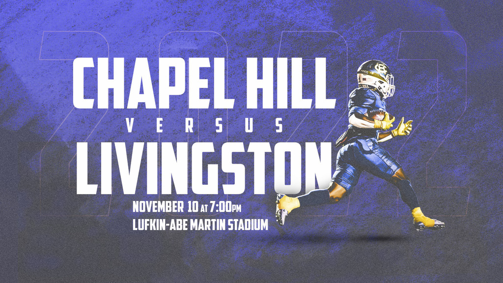 🏈Tickets are now available for the Chapel Hill Bulldogs versus the Livingston Lions on Thursday, Nov. 10.  Ticket Information: https://bit.ly/3Um6VU7 #FirstRoundPlayoffGame
