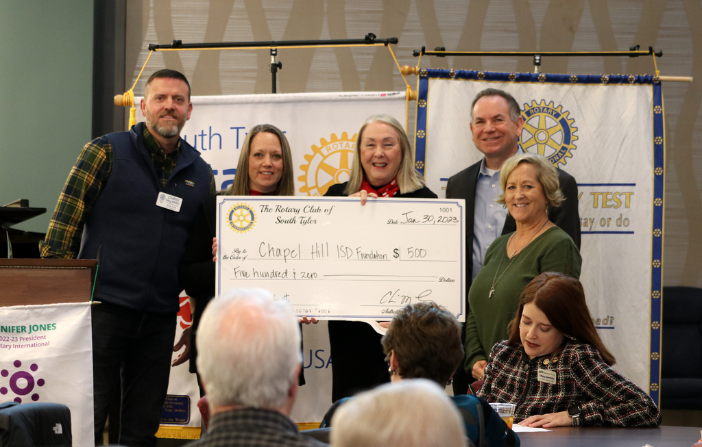 A heartfelt thank you to the South Tyler Rotary for their generous donation to the Foundation. Their support helps to provide grants to teachers and opportunities for students to succeed.💙  We appreciate your dedication to making a positive impact in our community.